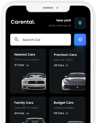 Carental - Car Rental Booking App, Self driving Car App, Car Rent App at opus labworks