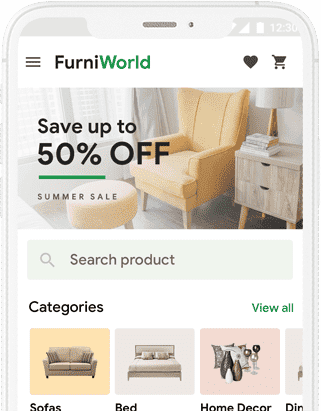 Furniworld - Online Furniture Buying Selling App, furniture eCommerce App at opus labworks