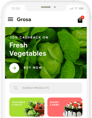 Grosa - Online Grocery Ordering App at opus labworks