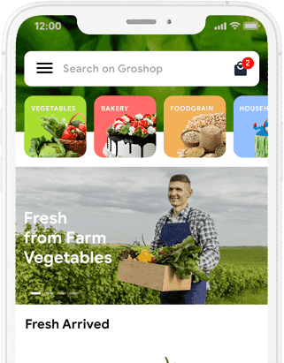 Groshop - Online Multi Vendor Grocery Ordering App with Grocery delivery App at opus labworks
