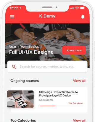 Kdemy - Online Learning App, Online Class & Exam App at opus labworks
