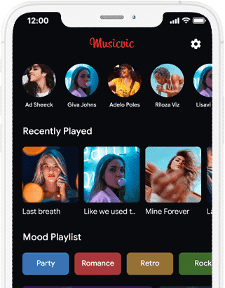 Musicvic - Online Music Streaming App, Music Player App, Music App at opus labworks