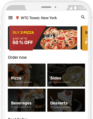 Pizzamenia - Pizza Ordering App at opus labworks
