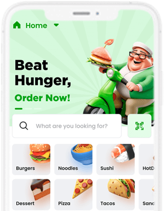 Hungerz Green - Food Ordering App with Advance Restaurant POS System at opus labworks